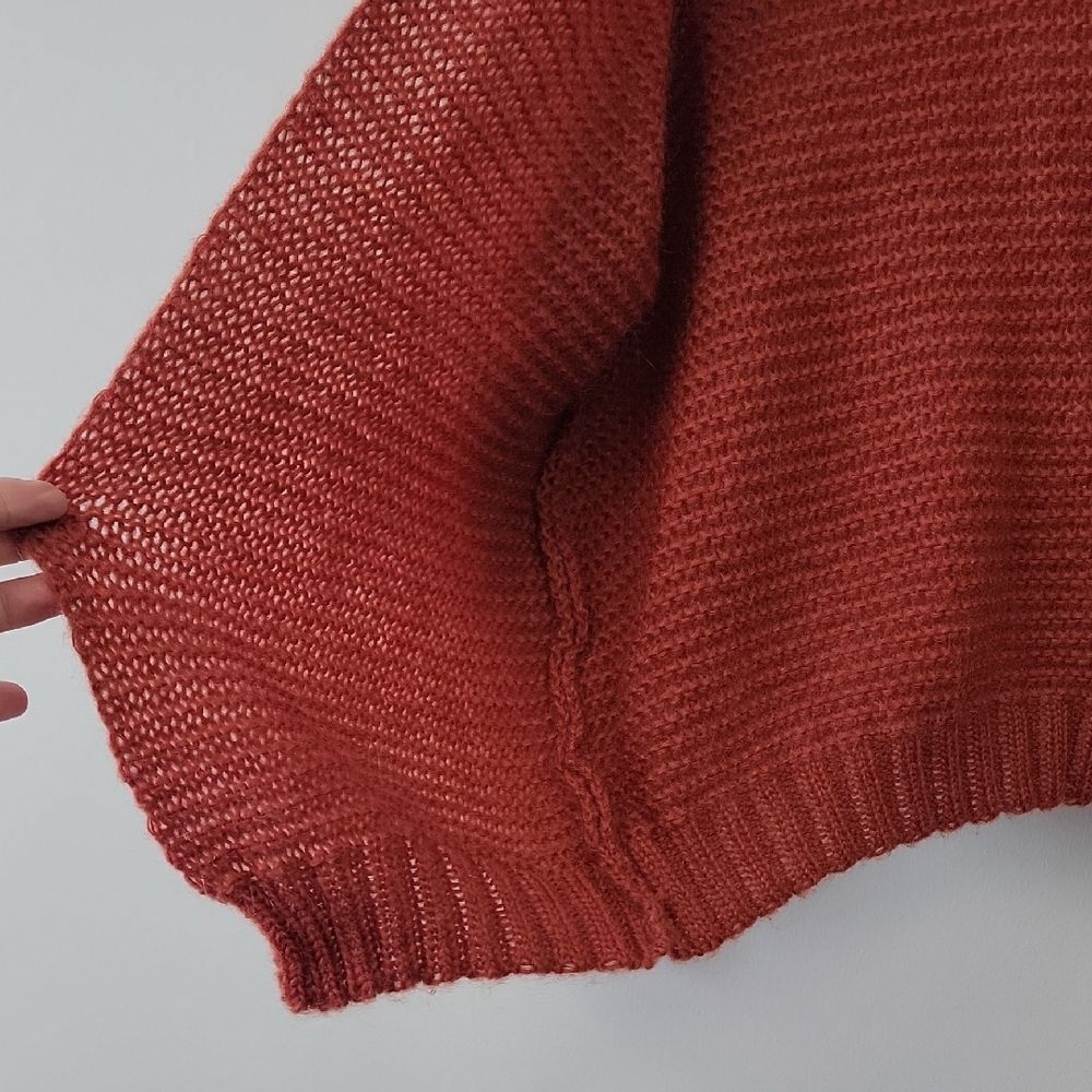 Cozy Rust Open-Front Cardigan - Picture 9 of 12